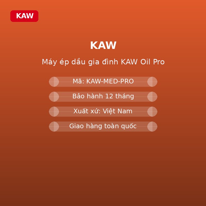 Máy ép dầu gia đình AIRA Oil Pro - thông số
