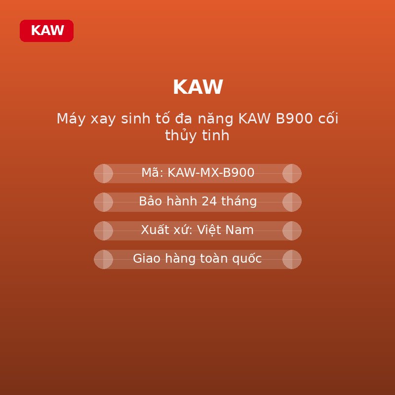 Máy xay sinh tố đa năng AIRA B900 cối thủy tinh - thông số