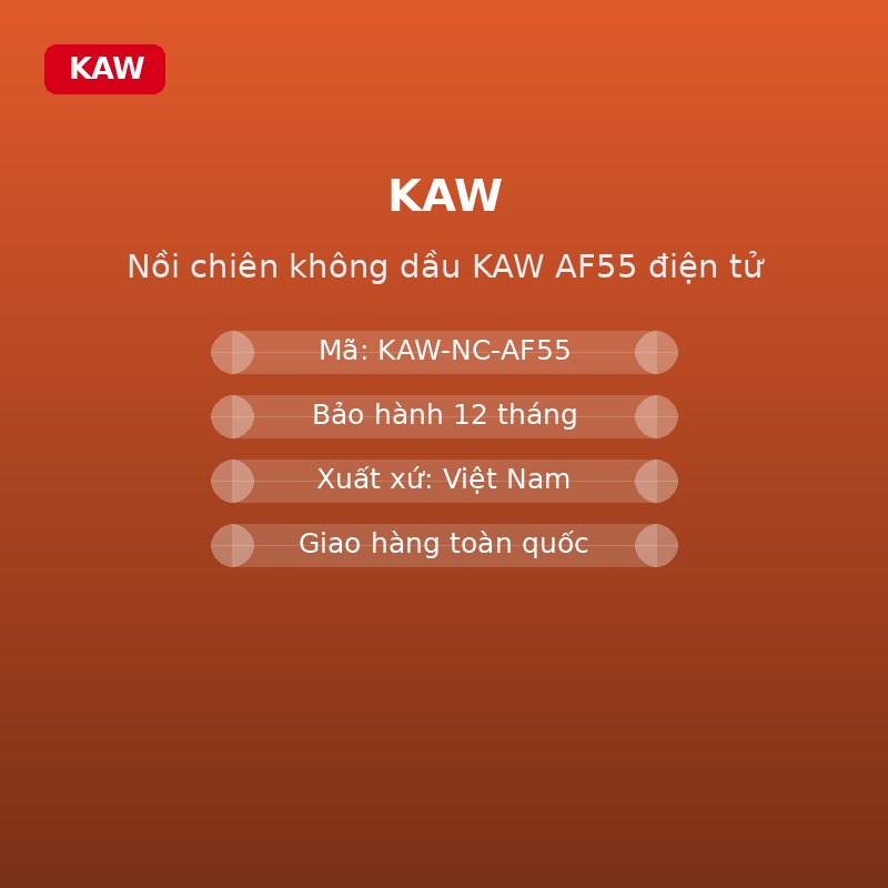 Nồi chiên không dầu AIRA AF55 điện tử - thông số