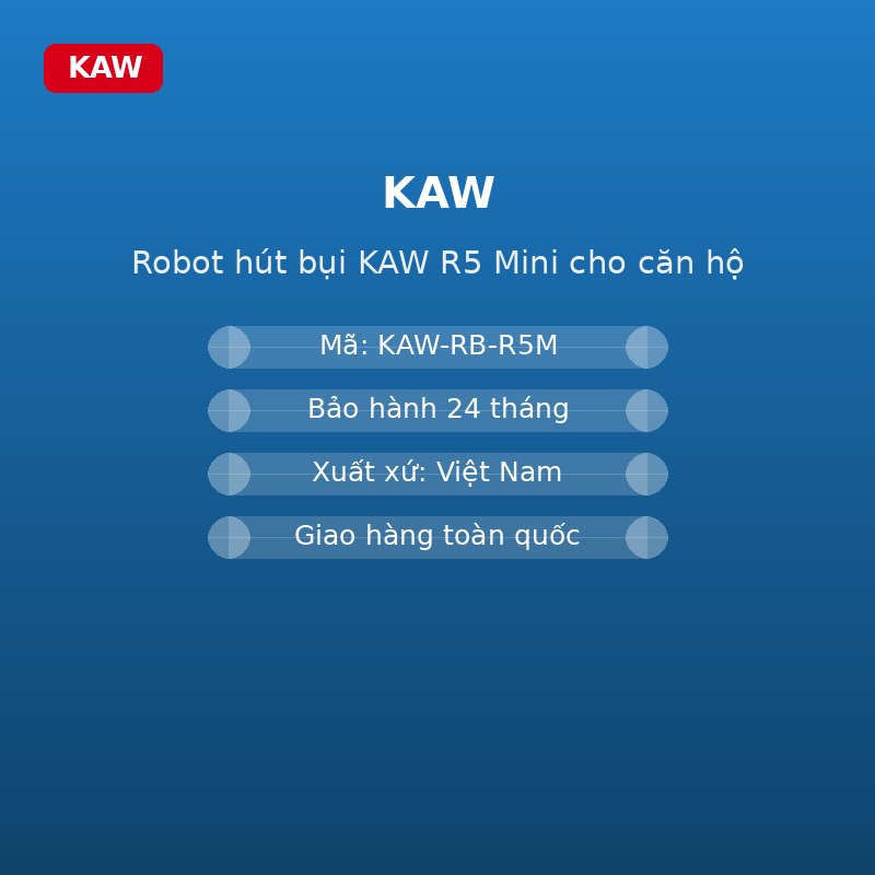 Robot hút bụi AIRA R5 Mini cho căn hộ - thông số